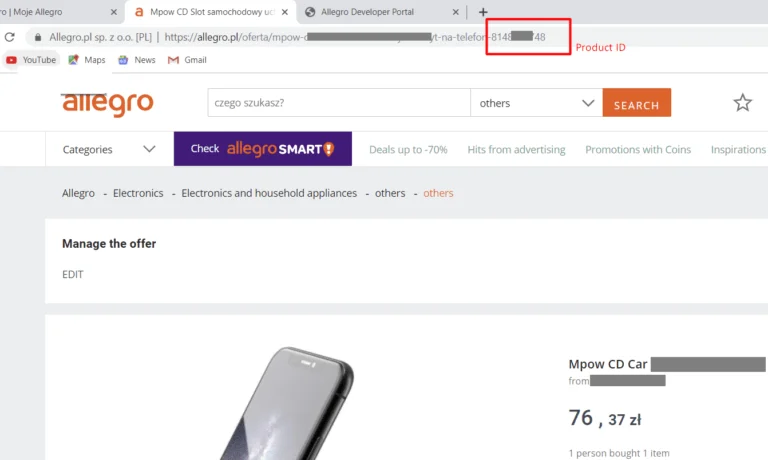 Allegro Dropshipping App – Complete Step-by-Step Starting Guide 4 product id 2