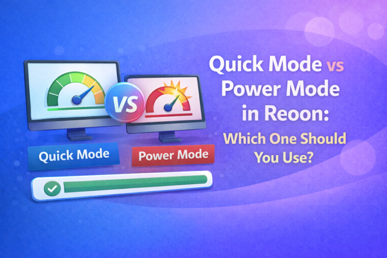 quick vs power mode reoon