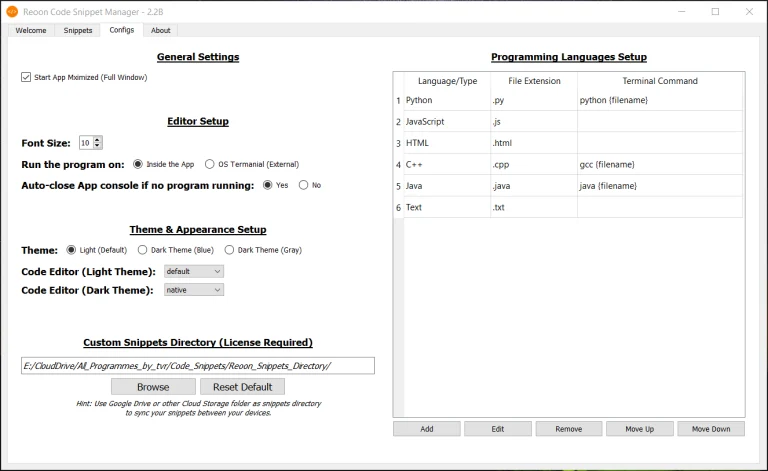 Reoon Code Snippet Manager 07.png